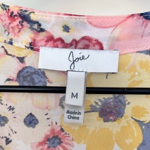 Pristine JOIE Silk floral long sleeve, M
